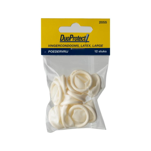 12 Stücke Duoprotect Vingercondoom maat L