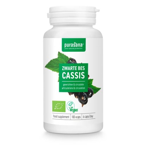 Purasana Zwarte Bes Biologisch 100 vegetarian capsules