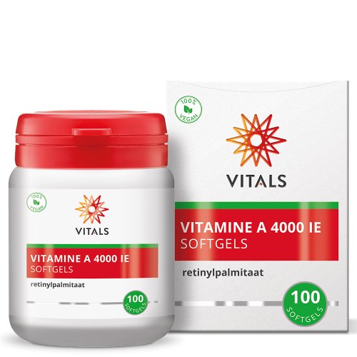 Vitals Vitamine A 4000 IE Retinylpalmitaat 100 Softgels