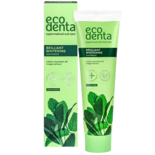 100 Ml Ecodenta Tandpasta Whitening met Muntolie en Salie extract