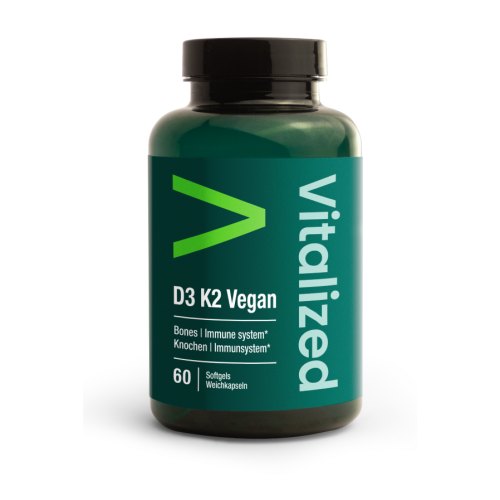 60 Softgels VitalizedVuzïmo D3 K2 Vegan