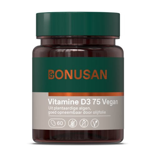 Bonusan Vitamine D3 75 Vegan 60 Softgels
