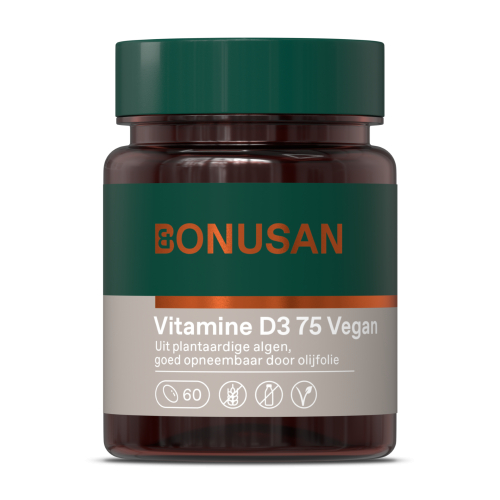 60 softgels Bonusan Vitamine D3 75 Vegan
