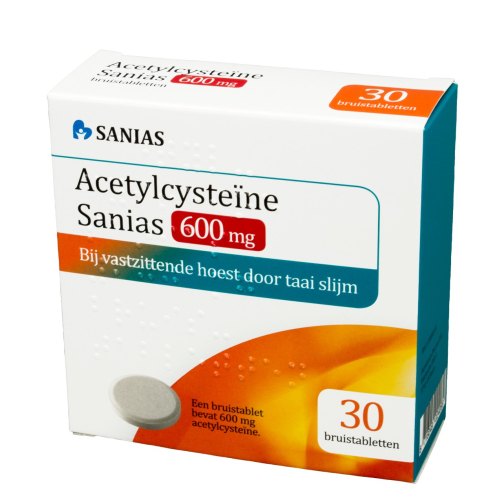 Sanias Acetylcysteine 600 mg 30 effervescent tablets