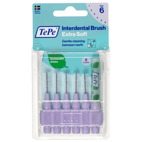  TePe Interdental Brush Extra Soft 1.1 mm Licht Lila Size 6