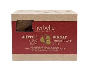 Herbelle Aleppo's Oerzeep Olijfolie met 16% Laurierolie 180 gram