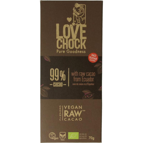  Lovechock Extreme Dark 99% Cacao Reep Biologisch
