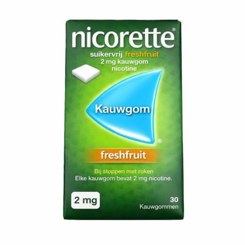 Nicorette Kauwgom 2 mg Freshfruit 30 Stücke
