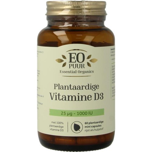 Essential Organics Puur Plantaardige Vitamine D3 25 mcg 60 Kapseln