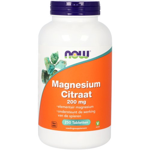 NOW Magnesium Citraat 200 mg 250 tablets