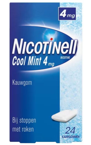 24 Stücke Nicotinell Kauwgom Cool Mint 4 mg