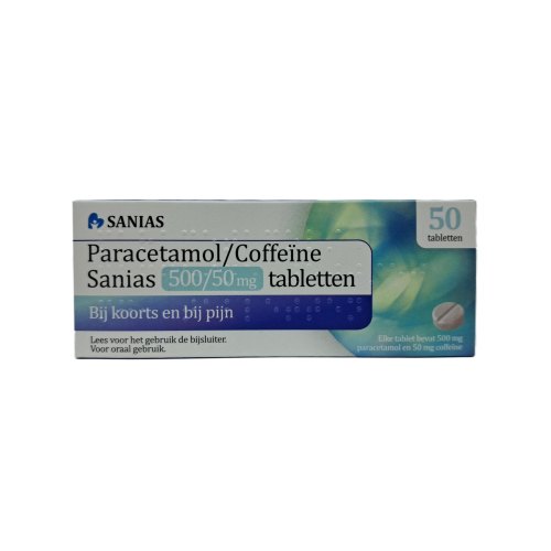 Sanias Paracetamol 500 mg - Coffeine 50 mg 50 Tabletten