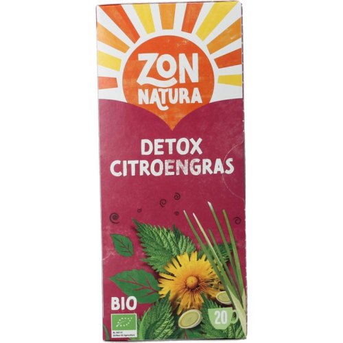 Zonnatura Kruidenthee Detox Citroengras Biologisch 20 bag
