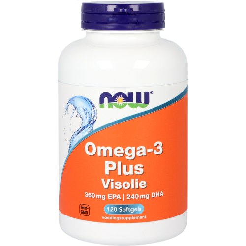 NOW Omega-3 Plus Visolie 120 Softgels
