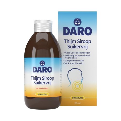 Daro Thijmsiroop Suikervrij 200 Ml