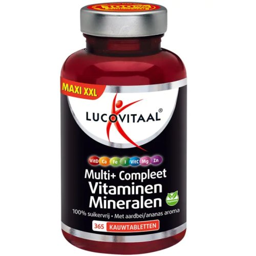 Lucovitaal Multi+ Compleet Vitaminen Mineralen 365 chewable tablets