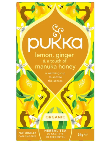 20 zakjes Pukka Lemon, Ginger & Manuka Honey Thee Biologisch
