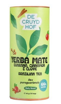 De Cruydhof Yerba Mate Guarana Cinnamon & Clove Brazilian Tea 20 bag