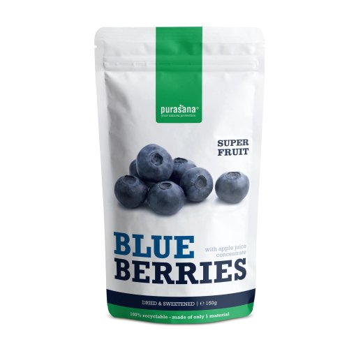 Purasana Blue Berries Dried & Sweetened 150 Gramm