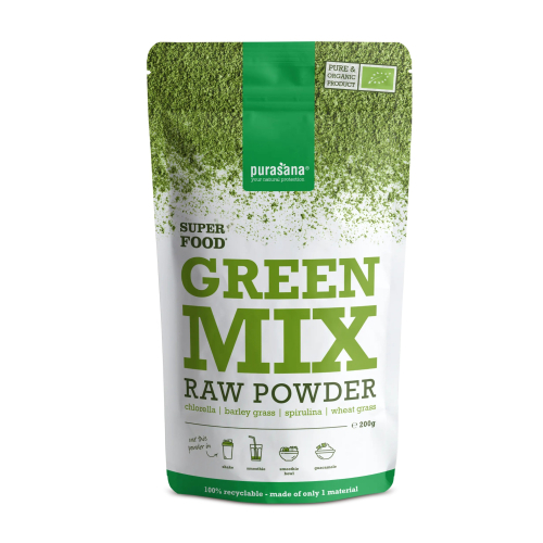 200 gram Purasana Green Mix Raw Powder Biologisch
