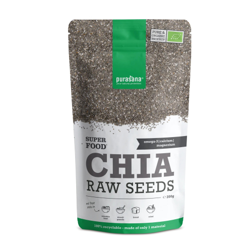 200 gram Purasana Chia Raw Seeds Biologisch