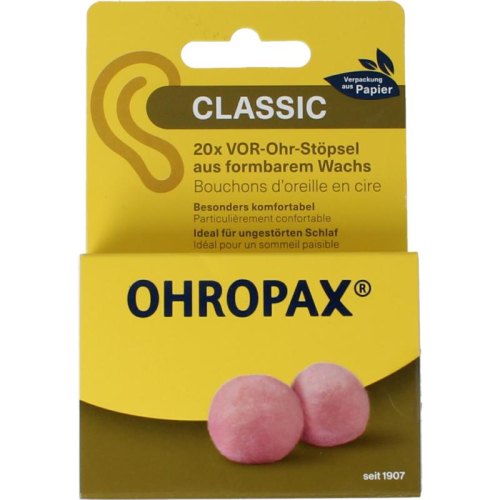 Ohropax Oordopjes Classic 20 Stücke
