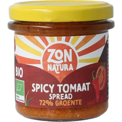 Zonnatura Groentespread Spicy Tomaat Biologisch 135 Gramm