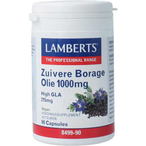 90 capsules Lamberts Zuivere Borage Olie Pure Starflower Oil 1000 mg