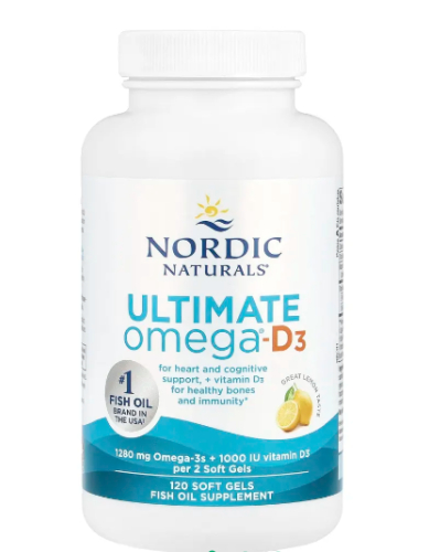 Nordic Naturals Ultimate Omega-D3 Fish Oil 120 Softgels