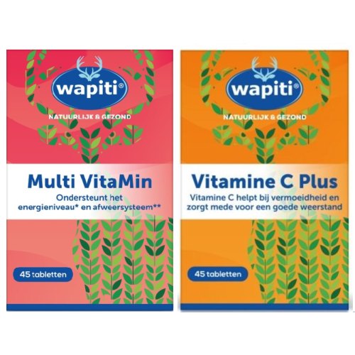 Wapiti Multi Vitamin + Vitamine C Plus 100 mg 2x45 Tabletten