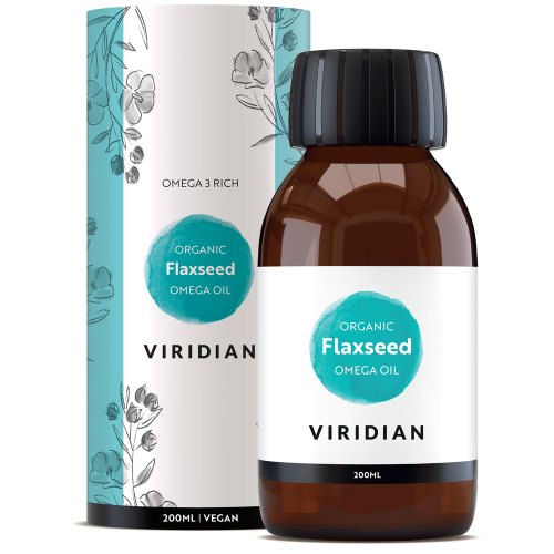 200 Ml Viridian Flaxseed Omega Oil Organic