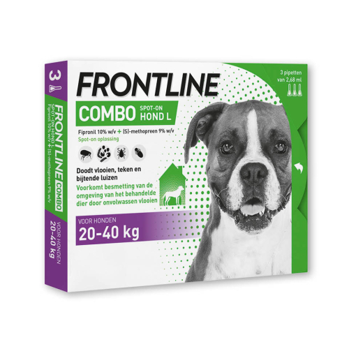 3 Stücke Frontline Combo Spot-On Hond L 20-40 kg (vlooien, teken & luizen)