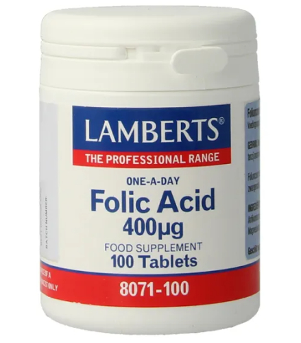 Lamberts Folic Acid (Foliumzuur) 400 mcg  100 Tabletten