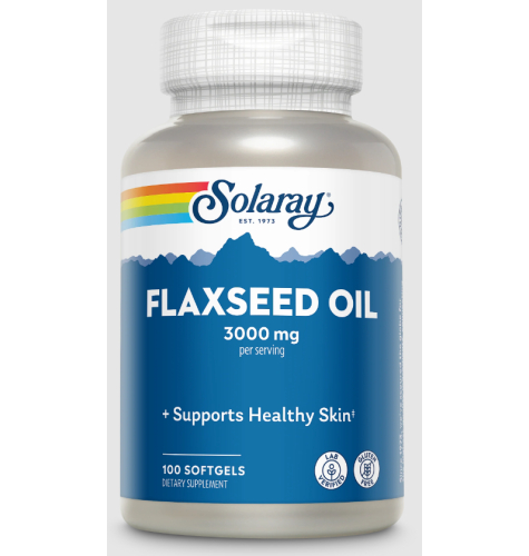 Solaray Flaxseed Oil 1000 mg 100 Softgels