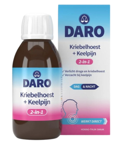 150 Ml Daro 2 in 1 Kriebelhoest en Keelpijn
