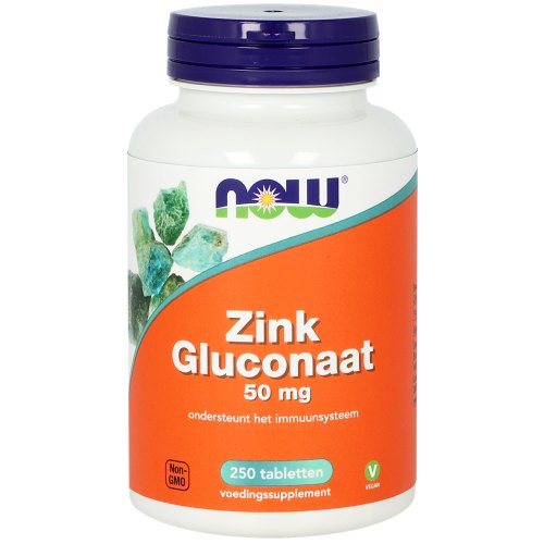 NOW Zink Gluconaat 50 mg 250 tablets