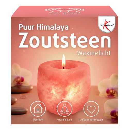 Lucovitaal Zoutsteen Puur Himalaya Waxinelicht 1 Stücke