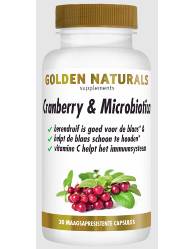 Golden Naturals Cranberry & Microbiotica Voordeelpot 180 Kapseln