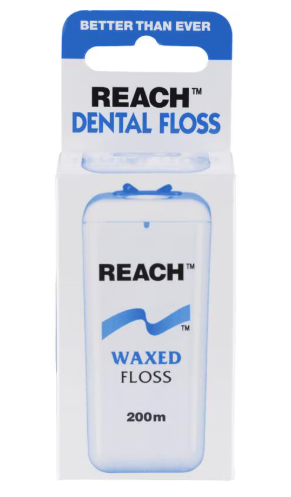 Johnson & Johnson Dental Floss Reach Waxed 200 Meter