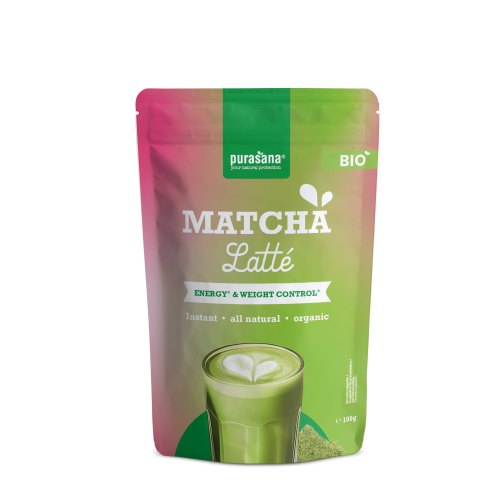 Purasana Instant Latté Matcha Biologisch 100 Gramm