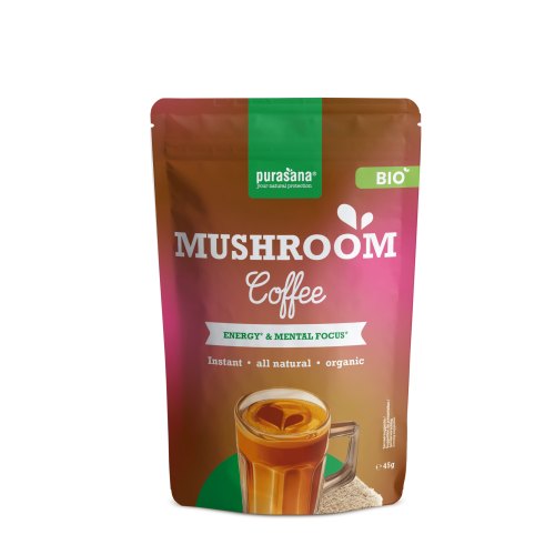 Purasana Instant Mushroom Coffee Biologisch 45 Gramm