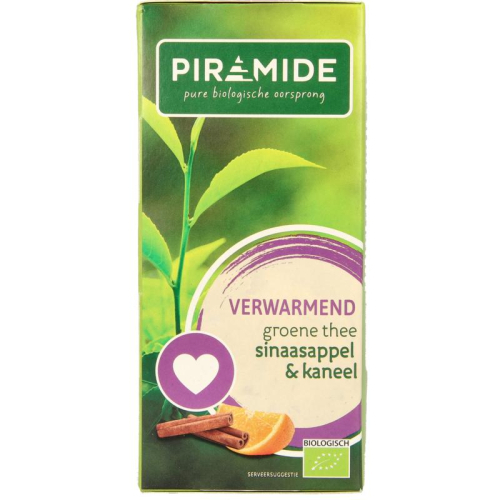 20 bag Piramide Verwarmend Groene Thee Sinaasappel & Kaneel Biologisch