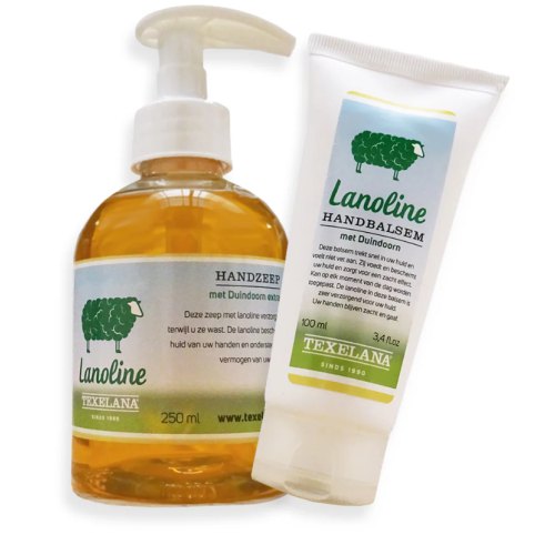 Texelana Lanoline Handbalsem & Handzeep met Duindoorn Cadeaupakket 1 Set