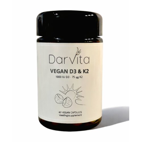 Darvita Vegan D3 & K2 1000 IU 60 Kapseln