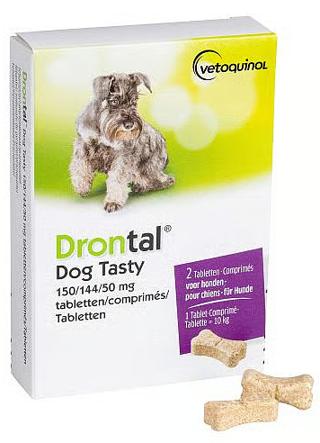 Bayer Drontal Dog Tasty Ontwormingstabletten 2 tablets