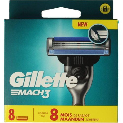 8 stuks Gillette Mach3 Scheermesjes