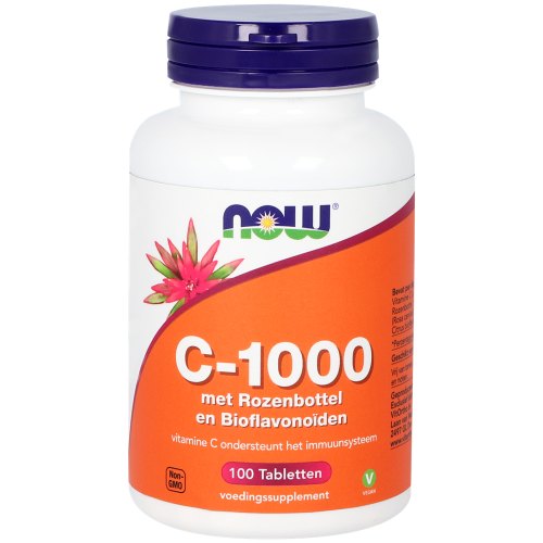 NOW C-1000 met Rozenbottel en Bioflavonoiden 100 tablets