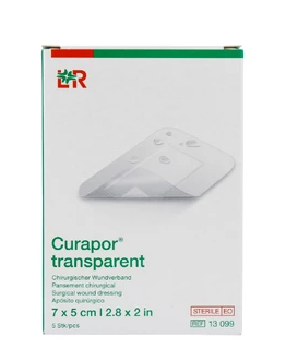 5 stuks Lohmann & Rauscher Curapor Transparant Wondverband 7 x 5cm