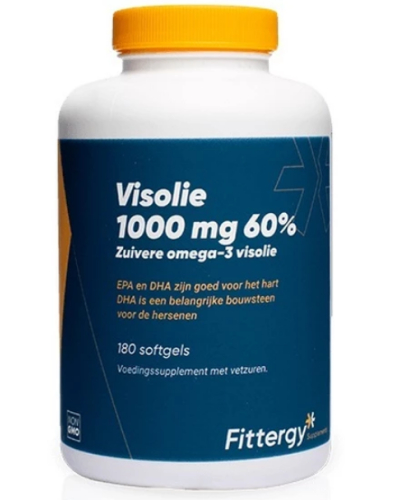 180 softgels Fittergy Visolie 1000 mg 60% met Choline