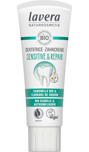 Lavera Tandpasta Sensitive & Repair Camomile & Fluoride 75 Ml